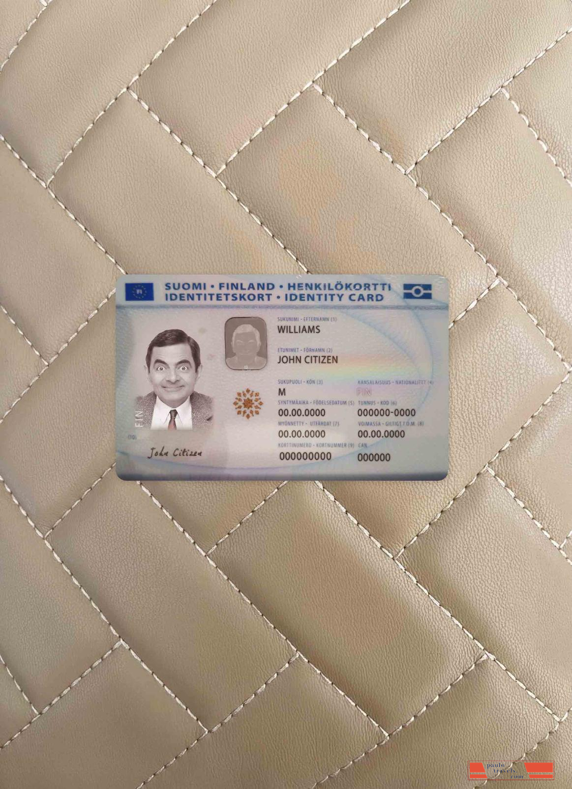 Finland ID photolook FRONT PSD template